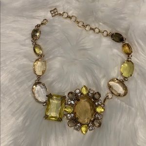 BCBG short stone necklace with detachable brooch